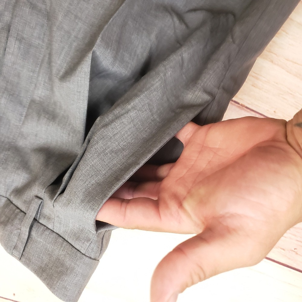 Prada Wide Leg Pleated Trousers in Gray - Picture 4 of 14